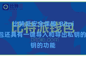 比特派安全保障 Bitpie钱包还具有一键导入和导出私钥的功能