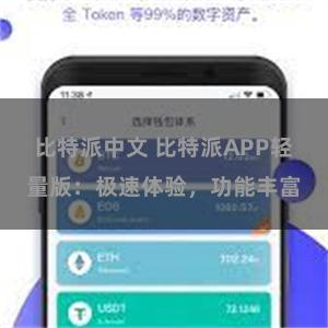 比特派中文 比特派APP轻量版：极速体验，功能丰富